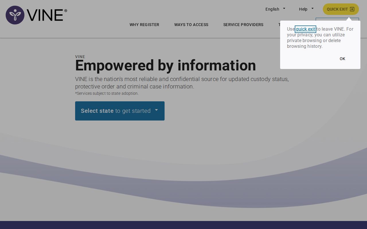 VINELink notification entry for Henry County release and transfer alerts